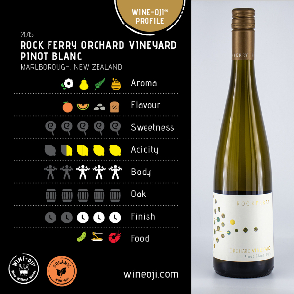 2015 Rock Ferry Orchard Vineyard Pinot Blanc, Marlborough, NZ