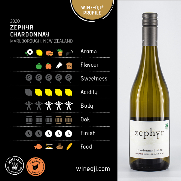 2020 Zephyr Chardonnay, Marlborough, New Zealand