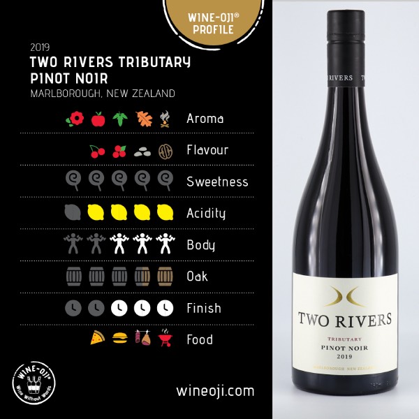 2019 Two Rivers Tributary Pinot Noir, Marlborough, New Zealand
